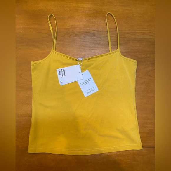 NWT & Other Stories Yellow Cotton Blend Tank - Picture 4 of 4